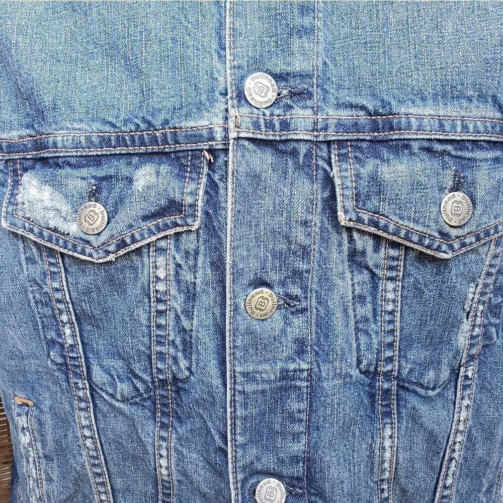 Bullhead Distressed Denim Jacket M - Picture 3 of 10